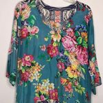Johnny Was ‎ Floral Silk Tunic Dress Photo 1