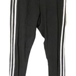 Adidas  Size Small Black White Three 3 Striped Pull on Athletic‎ Leggings Photo 0