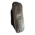 G.I.L.I Gray Croc Embossed Genuine Leather Satchel Handbag. Photo 8
