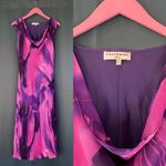 Vintage 90s Cottonade Swirled Cowl Neck Bias Cut Midi Dress Purple Size M Photo 2