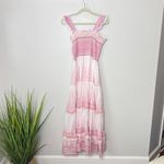 NEW NWT Bell Christine Pink Hearts Tiered Maxi Dress‎ XL MSRP $408 Cotton Silk Photo 8