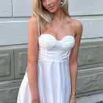 ZARA  dress maxi poplin ruffle flowy white corset bohemian summer vacation Photo 9