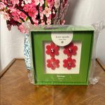 Kate Spade  x Target Red Floral Linear Earrings-Limited Edition Photo 1