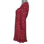ZARA  Red Floral Mini Dress Size Small Western Boho Rodeo Festival Ditsy Floral Photo 1
