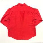 VTG 90s Croquet Club 100% Silk Red Button Up Blouse Sz M Retro Closet Staple Size M Photo 5