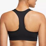 Nike  Swoosh Bra - medium support Size Large- black with white swoosh Photo 2