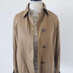 Theyskens Theory Tan Beige Cotton Linen Jacket size 4 Brown Photo 0
