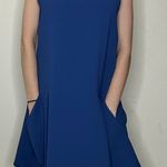 BB Dakota Waffle Knit Textured V-Neck Sleeveless Dress in Indigo Blue - Medium Photo 3