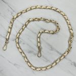 Faux Leather Woven Gold Tone Chain Link Purse Replacement Strap ✨ Photo 1