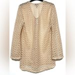 AQUA  Lace Crochet Keyhole Mini Dress Swim Cover-up Bell Sleeve Medium Photo 4