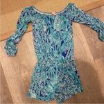 Lilly Pulitzer Lana Romper in Tortuga Time Blue Size Small Photo 6