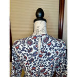 ZARA  Medium Floral Boho Textured Dress w. key hole and cut outs on neckline Photo 10