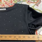 CALLIGRAPHIE womens size XS womens black pullover blouse rhinestones longsleeve Photo 3