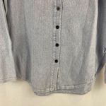 PBJ Blues Acid Wash Blue Denim Collar Button Front Tunic Sweater Large NEW Photo 5