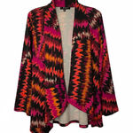 Chico's Slinky Brand Open Cardigan Women’s Plus Size 1X Chevron Made in USA Long Sleeve Photo 0