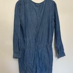 Loft ANN TAYLOR  Women's Soft Comfy Lyocell Shorts Overall chambray romper Photo 3