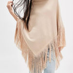 Free People NWT  River Walk Poncho Beige Photo 0
