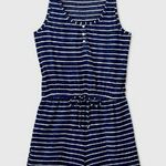 Stars Above NWT  Blue Striped Perfectly Cozy Romper Size Small Photo 0