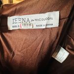 Ieena for Mac Duggal Brown Long Sleeve Pleated Full Skirt Cut Out Sides Gown 6 Photo 10