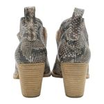Jeffrey Campbell  Rosalee Taupe Gray Snake Print Leather Western Bootie Size 8.5 Photo 9