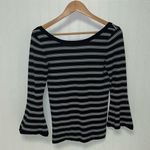 White House | Black Market scoop neck V-back Striped flare arm Sweater Photo 0