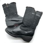 Khombu Womens Snowflake2 Winter Boots Faux Fur Lined Wedge Heel Zipper Black 8 Photo 7