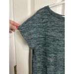 Daily Ritual Heathered Teal Cap Sleeve Top Size Medium Athleisure Comfy Casual Blue Photo 3