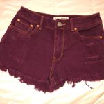 Bullhead Denim Co High Waist Burgundy Shorts  Photo 0