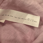 ZARA  Linen Button-Down Shirt Pink Size M Photo 2