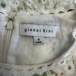 Gianni Bini Women’s Floral Eyelet Puff Sleeve Mini Dress White Size 4 Lined Photo 1