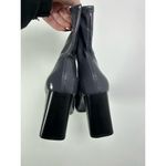 Topshop  Brody Retro Grey Faux Leather Stretch Ankle Bootie 6.5 NWT Photo 2