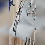 Guess  Anne Marie Faux-Leather Dome Satchel in Light Blue Photo 3