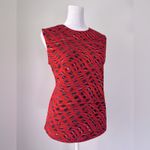 Susan Lawrence Vintage Y2K  Red Abstract Print Lightweight Sleeveless Blouse Photo 2