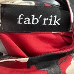 fab'rik Red mocha and black floral keyhole halter dress size small Photo 7