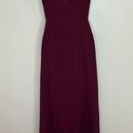 WAYF  The Mia Lace Trim Front Slit Gown In Cabernet red burgundy black size XS Photo 8