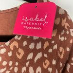 Isabel Maternity Brown Animal Print Short Sleeve Dress Photo 6