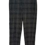 Free People  Plaid Cropped Trouser Pants Women’s Size 2 Black Academia Style Photo 0