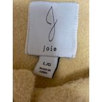 Joie  Womens Yellow Crew Neck Button Down Pockets Long Sleeve Coat Jacket Size L Photo 2