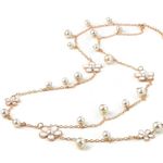 Women Luxury Long Flower Necklace Photo 2