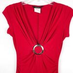 Vintage Mariposa Dress Womens S Y2K Midi Stretch Party Cocktail Wedding Guest Red Photo 3