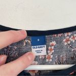 Old Navy Puff Sleeve Floral Tiered Swing Blouse Navy Blue Short Sleeve Peasant S Photo 6