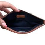 Brooks Brothers  Chain Strap Shoulder Bag‎ Brown Caramel Leather Minimalist Photo 10