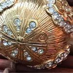 Swavorski Swarovski Crystal Ball pendant Necklace Gold tone on long chain 33” Photo 3