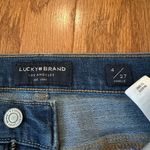 Lucky Brand  Blue Ankle Cropped Jeans with Frayed Hem Photo 1