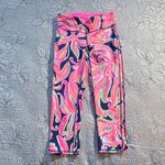 Lilly Pulitzer  Weekender High-Rise Midi Legging – Banana Flambé Print Size S🧡 Photo 1