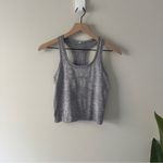 Lululemon  Cropped Swiftly Racerback Tank Top Gray Crop Athletic Sleeveless Logo Photo 2