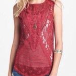 Free People Women's Not So Sweet Victorian Lace Crochet Boho Western Top Rose Photo 0