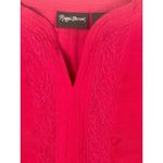 Maggie Barnes 3X 26/28 Pink Peasant Blouse Top Rayon Blend Boho Poet Sleeve Photo 3