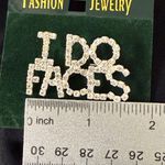 Fashion Crystal brooch I DO FACES makeup artist NEW Silver Photo 1