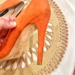 Alice + Olivia Dina Suede Pumps Orange Size EU 37.5 Photo 6